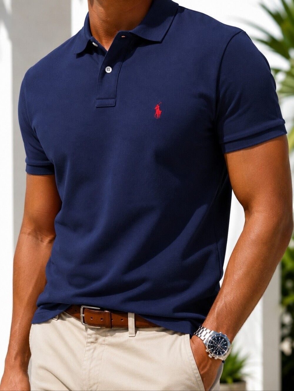 U.S. Polo Assn Navy Polo Shirt NWT Large Classic Preppy Golf Casual Men's
